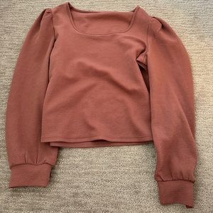Shein long sleeve cropped shirt